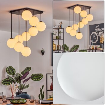 Gastor Plafondlamp, Kogellampje Wit, 9-lichts