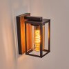 Portalis Buitenlicht, Wandlamp voor buiten Bruin, houtlook, Zwart, 1-licht