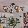Koyoto Plafondlamp, Kogellampje 80 cm Duidelijk, Rookkleurig, 6-lichts