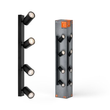 Ledvance Spot Plafondlamp LED Zwart, 4-lichts