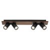 Ledvance Spot Plafondlamp, Plafondspot LED houtlook, Zwart, 4-lichts
