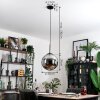 Gastor Hanglamp, Kogellampje Chroom, Rookkleurig, 1-licht