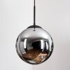 Gastor Hanglamp, Kogellampje Chroom, Rookkleurig, 1-licht