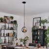 Gastor Hanglamp, Kogellampje 20 cm Chroom, Rookkleurig, 1-licht