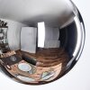 Gastor Hanglamp, Kogellampje 20 cm Chroom, Rookkleurig, 1-licht