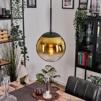 Gastor Hanglamp, Kogellampje 20 cm Goud, Duidelijk, 1-licht