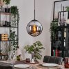 Gastor Hanglamp, Kogellampje 25 cm Chroom, Rookkleurig, 1-licht