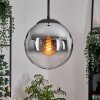 Gastor Hanglamp, Kogellampje 25 cm Chroom, Duidelijk, Rookkleurig, 1-licht
