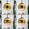 Gastor Hanglamp, Kogellampje Goud, Duidelijk, 3-lichts