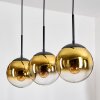 Gastor Hanglamp, Kogellampje Goud, Duidelijk, 3-lichts