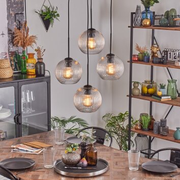 Koyoto Hanglamp, Kogellampje 35 cm Duidelijk, 4-lichts
