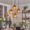 Koyoto Hanglamp, Kogellampje 35 cm Goud, Duidelijk, 4-lichts
