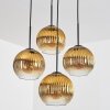 Koyoto Hanglamp, Kogellampje 35 cm Goud, Duidelijk, 4-lichts