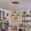 Koyoto Hanglamp, Kogellampje 35 cm Goud, Duidelijk, 4-lichts