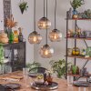 Koyoto Hanglamp, Kogellampje 35 cm Duidelijk, Rookkleurig, 4-lichts