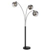 Globo Newcastle Staande lamp Zwart, 3-lichts