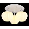 Globo Maxy Plafondlamp Chroom, Wit, 3-lichts