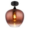 Globo Maxy Plafondlamp Chroom, Zwart, 1-licht