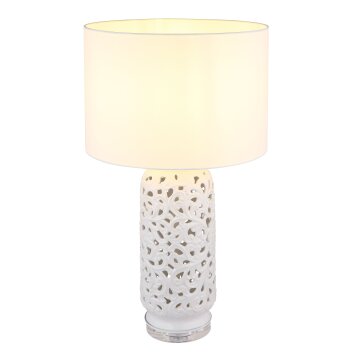 Globo Sebastian Tafellamp Transparant, Helder, Wit, 1-licht