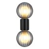 Globo Ander Wandlamp Zwart, 2-lichts