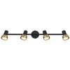 Globo Mason Plafondlamp, Plafondspot, Wandlamp, Muurspot Chroom, Zwart, 4-lichts