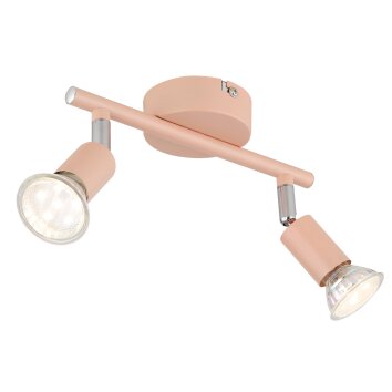 Globo Matrix Plafondlamp, Plafondspot, Wandlamp, Muurspot Roze, 2-lichts