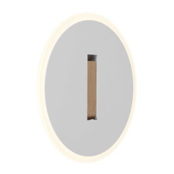 Globo Avery Wandlamp LED Donkerbruin, Wit, 1-licht