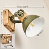Orny Muurlamp Hout licht, 1-licht