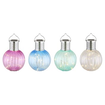 Globo Solar Zonne-licht LED Chroom, Zilver, 12-lichts