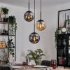Gastor Hanglamp, Kogellampje Amber, Rookkleurig, 3-lichts