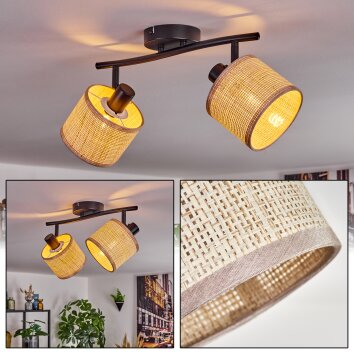 Sabadim Plafondlamp Zwart, 2-lichts