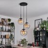 Gastor Hanglamp, Kogellampje Amber, Duidelijk, 3-lichts
