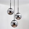 Gastor Hanglamp, Kogellampje Chroom, Rookkleurig, 3-lichts