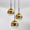 Gastor Hanglamp, Kogellampje 30 cm Goud, Duidelijk, 3-lichts