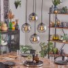 Koyoto Hanglamp, Kogellampje Duidelijk, Rookkleurig, 4-lichts