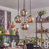 Ripoll Hanglamp, Kogellampje, Hanglamp Chroom, Rookkleurig, 4-lichts