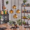 Ripoll Hanglamp, Kogellampje, Hanglamp Goud, Duidelijk, 4-lichts