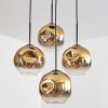 Ripoll Hanglamp, Kogellampje, Hanglamp Goud, Duidelijk, 4-lichts