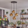 Ripoll Hanglamp, Kogellampje, Hanglamp Goud, Duidelijk, 4-lichts