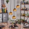 Koyoto Hanglamp, Kogellampje, Hanglamp 35 cm Goud, Duidelijk, 4-lichts