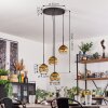 Koyoto Hanglamp, Kogellampje, Hanglamp 35 cm Goud, Duidelijk, 4-lichts