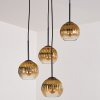 Koyoto Hanglamp, Kogellampje, Hanglamp 35 cm Goud, Duidelijk, 4-lichts