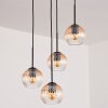 Koyoto Hanglamp, Kogellampje, Hanglamp Amber, Duidelijk, 4-lichts