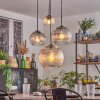 Koyoto Hanglamp, Kogellampje, Hanglamp Amber, Duidelijk, Rookkleurig, 4-lichts