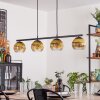 Koyoto Hanglamp, Kogellampje, Hanglamp Goud, Duidelijk, 4-lichts