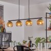 Koyoto Hanglamp, Kogellampje, Hanglamp Goud, Duidelijk, 4-lichts