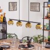 Koyoto Hanglamp, Kogellampje, Hanglamp Goud, Duidelijk, 4-lichts