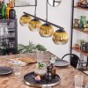 Koyoto Hanglamp, Kogellampje, Hanglamp Goud, Duidelijk, 4-lichts