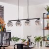 Koyoto Hanglamp, Kogellampje, Hanglamp Duidelijk, Rookkleurig, 4-lichts