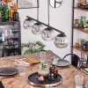 Koyoto Hanglamp, Kogellampje, Hanglamp Duidelijk, Rookkleurig, 4-lichts